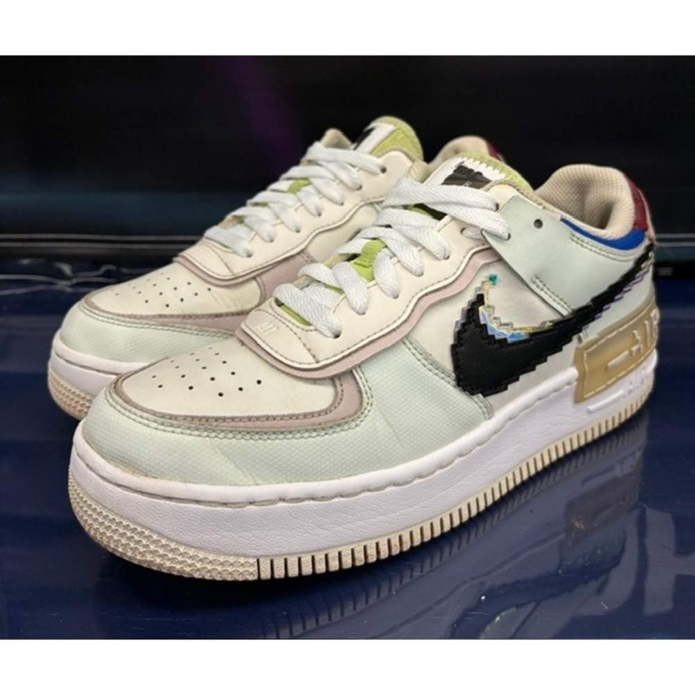 Nike Air Force 1 Low Shadow 8 Bit Green (2020) CV8480-300 Womens sneakers size 9